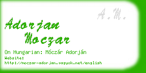 adorjan moczar business card